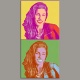  Andy Warhol 24 Tableau portrait de 2 photos maxi 